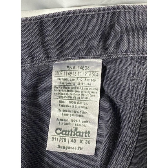 Carhartt Jeans Men's Size 48 x 30 Work Black Denim - Picture 6 of 11